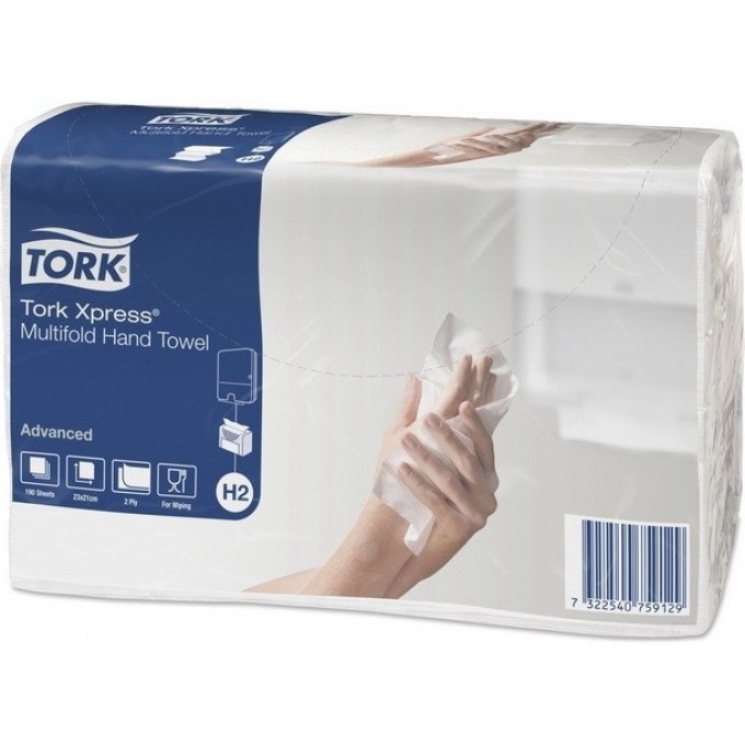 Полотенца листовые TORK Xpress (471117/93331), 2-слойные, 190 листов L-93331