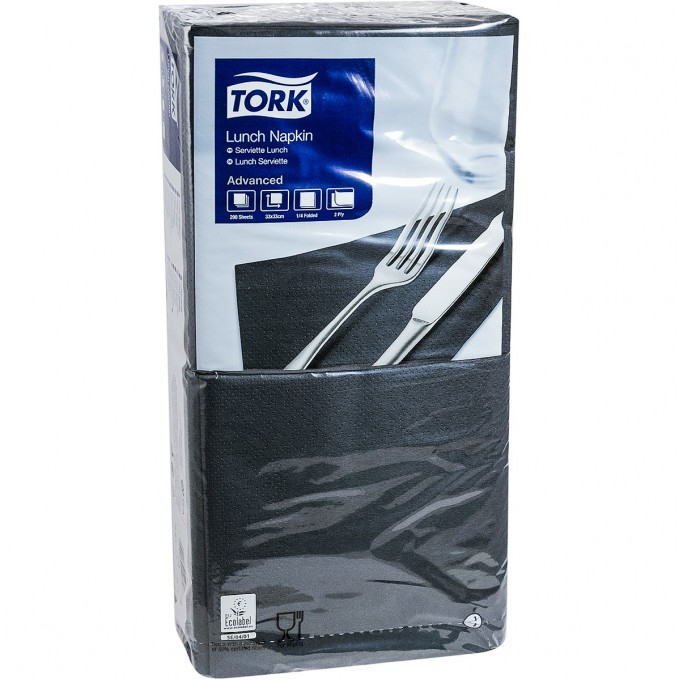 Салфетка бумажная TORK ADVANCED черная 'SCA' 1/10 T-477148
