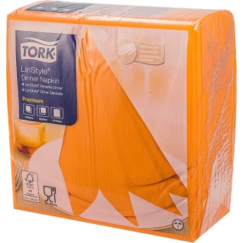 Салфетка TORK Premium LinStyle оранжевая 'SCA' 1/12 Салфетка TORK Premium LinStyle оранжевая 'SCA' 1/12